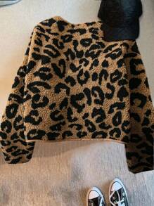 SoleilVie Women Regular Fit Leopard Print Coat, Windbreaker, Autumn/Winter Fall Cloth For Women - Multicolor - View 2