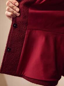 MOTF PREMIUM 粗花呢刺绣激光切割袖口系腰带西装外套 - 鏽棕色 - 查看 6