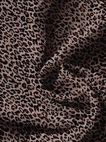 SHEIN LUNE Áo sơ mi nữ họa tiết da báo kaki tối giản, giản dị, phù hợp cho mùa hè - Nhiều màu - Xem 6