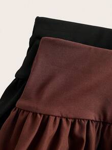 SHEIN EZwear 2 Stücke Damen einfarbige Miniröcke mit Bubi-Saum, Sommer - Verschiedenfarbig - Übersicht 7