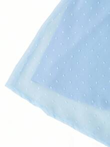 Ellevyn 女式 A 字形蓝色网眼镂空波尔卡圆点优雅日常穿着和赛车日裙子，春夏 - 藍色 - 查看 13