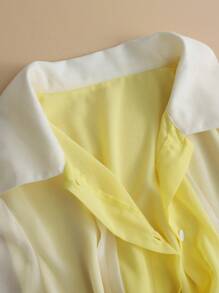 GlowEve 2pcs Dopamine Fashionable Rejuvenating Polo Collar Shirt And Pants Set Fall Cloth For Women - Multicolor - View 7