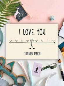 1 Set/4 Sets/6 Sets Sweetest Greeting Card With Envelope - Romantic Anniversary  Birthday Card For Him Or Her  Perfect Gift For Girlfriend, Boyfriend, Wife, Husband - Multicolor - View 5