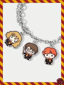 HARRY POTTER X SHEIN 1pc Cartoon Figure Graphic Pendant Metal Bracelet - Multicolor - View 2