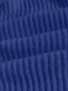 EURMUSE Cárdigan corto con hombros caídos y frente abierto, sin top tubo, estilo Y2K grunge - azul real - Ver 10