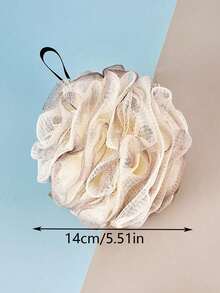 SHEIN 1/4Pcs Bath Sponge Shower Pouf, Durable Scrub Back Bathing Accessories, Small Bath Loofah - Multicolor - View 3