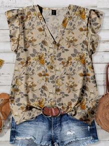 SHEIN LUNE Women's Casual Retro Minimalist Shirt, Suitable For Summer,Fall Clothes For Women ,Business Casual Woman Chic Blouses For Women