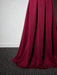 Grovea Abito sexy taglie forti con spalle scoperte e schiena aperta