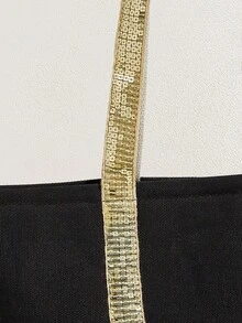 SHECARRY حقيبة كاجوال عملية أنيقة مزينة بالترتر