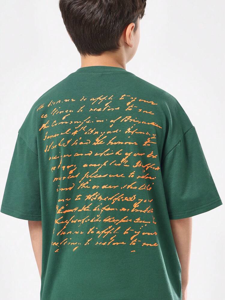 Oversized T-Shirt With Handwritten Script Back Print