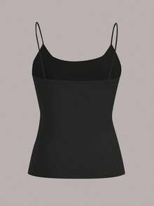SHEIN EZwear 4pcs Pack Casual Solid Color Versatile Black & White Camisole Top, All-Match Style For Spring/Summer - Black and White - View 8