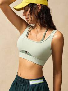 VARSIVA 女士撞色吊带休闲健身跑步运动文胸 - 彩色 - 查看 6