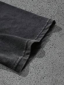 Manfinity EMRG 男士休闲水洗雪山印花T恤，2000年代风格