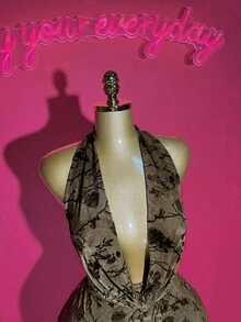 Slaydiva 2025夏初秋新款波西米亚音乐节两件套服装，乡村风，洋气，海边度假，休闲，前卫，派对，可爱甜美，千禧年Y2K，性感火辣女孩 - 卡其色 - 查看 11