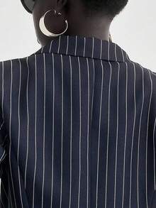 Lumivelle 万圣节女式商务休闲西装外套 - 藏蓝色 - 查看 9