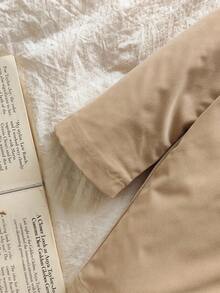 SHEIN 1pc Baby Boy Spring/Autumn Windbreaker, Toddler Fashion Casual Hooded Jacket, Infant Stylish Bomber Coat, Children Spring/Autumn Outerwear, Babyboy Solid Color Lightweight Jacket, Versatile Topper Fall Winter