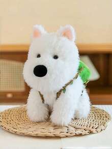 POKOJA LAND 1 件可爱水果背包毛绒西高地犬玩具白色毛绒动物抱枕生日礼物适合女孩儿童青少年房间装饰 - 彩色 - 查看 10