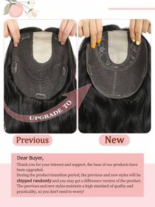 ZERO-NET 14英寸女士蓋頭,真人髮片,適用於頭髮稀疏的女性,波浪髮型