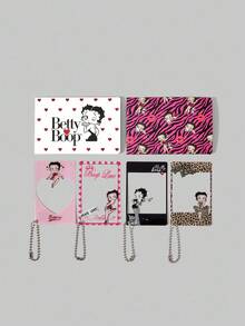 Betty Boop | ROMWE 6件套卡通人物和字母印花卡包 - 彩色 - 查看 4