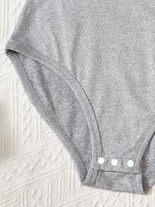 Tween Girl Letter Graphic Bodysuit & Sweatpants - Burgundy - View 6