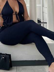 NegzBox Women's Solid Color High Waist Casual Skinny Pants