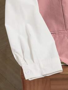 SHEIN Set de 2 piezas Traje de caballero para adolescentes, chaleco ajustado en verde menta + pantalón largo con textura, conjunto elegante y formal para cumpleaños, fiesta, boda, graduación - Rosa - Ver 6