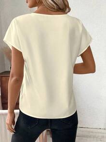 SHEIN Clasi Damen Leopard Muster Herz Grafik Kurzarm Lässig Hemd für den Sommer