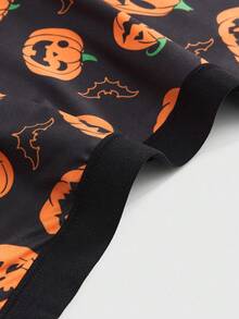 ROMWE Kawaii 1pc Women Halloween Pumpkin & Bat Graphic Panties