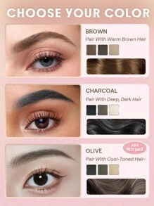 SHEGLAM Puff Brow Palette-Olive Brow Pomade Brand Beauty Makeup Face Paint Cosmetic For Women Girls Perfect For Spring Summer Ideal For Y2K Fancy Fashion Suitable For Birthday Mother'S Day Gift Rave Party Ready Best Color - Olive - View 5
