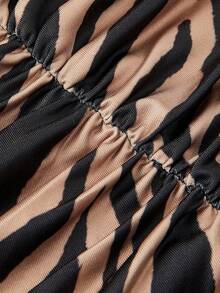 Shutterstock Y2Kool Women's Sexy Sleeveless Animal Print Mini Dress Casual Stylish Clothing Collection New Year Outfits - Coffee - View 5