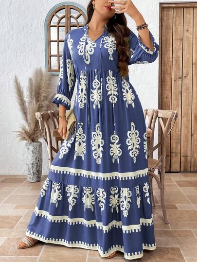 SHEIN LUNE Plus Size Western Style Casual Vacation Music Festival Easter Print Dress Spring Break Boho Rave Outfits Festival Spring Break Outfits Old Money Style Women Rave Outfits CasualElegant Floral Vacation Outfits Woman Concert Outfit Women Rave Outfits Festival Rave Outfits Country Concert Outfit Nashville Outfits Ibiza Outfits West Wear Women BOHO Vacation Outfits Woman Boho Maxi Dress Long Sleeve Maxi Dress Women Vacation Dress Casual Maxi Dress Printed Maxi Dress Casual Boho Dress Printed Long Dr