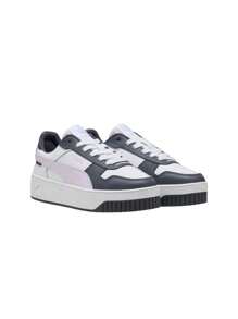 Puma Carina Street Women's Casual Sneakers White-Lilac Frost-Galactic Gray 389390 - White/Black/Grey - View 2