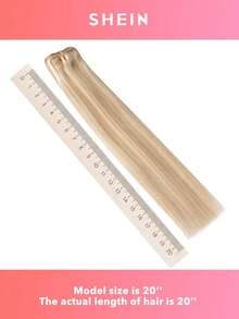 9 piezas de extensiones de cabello con clip recto 100% cabello humano real de 14-24 pulgadas 148G con doble trama, extensiones de cabello invisibles con clip, cabello humano Remy natural para uso diario de mujeres y niñas - S18A/613A - Ver 11