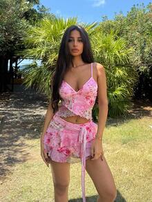 Ronhire Women Two Pieces Outfits For Daily Wear Island Vacation Outfits - Pink - View 6