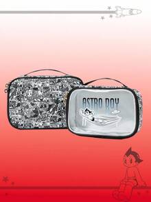 Astro Boy X ROMWE Bolsa de viaje portátil de gran capacidad para artículos de tocador y maquillaje con diseño gráfico de dibujos animados, bolsa transparente - Multicolor - Ver 1
