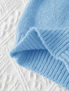 SHEIN Playful Pals Young Girl Fashionable Casual Cute Sweet 3D Star Cardigan Girls Blue Cardigan With Stars Girls Star Cardigan Baby Blue Cardigan Kids Blue Sweater Toddler Girl Blue Cardigan Fall Winter