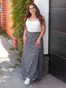 Lupita Cardoza 小花印花裂口夏季女裙子