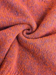 Flirla Loose V-Neck Casual Plus Size Knit Pullover Sweater For Women Fall Winter Cloth For Women Autumn - Orange - View 9