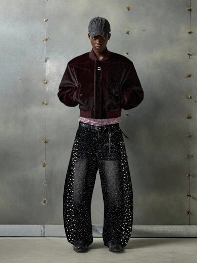 NEON BLANC Men's Fashionable Casual Fluffy Zip-Up Jacket, Autumn, For Fall Winter