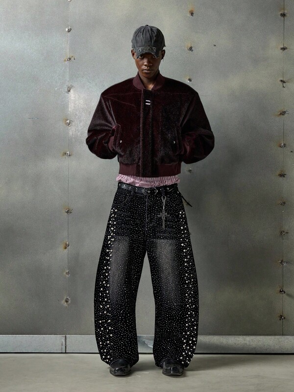 NEON BLANC Men's Fashionable Casual Fluffy Zip-Up Jacket, Autumn, For Fall Winter