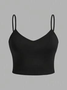 SHEIN EZwear 3件套隨性女士短款性感背心，修身版型，大尺碼，夏季 - 彩色 - 查看 4