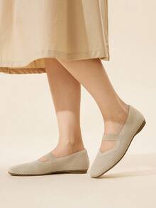 Ressula Zapatos planos casuales de moda para mujer - Albaricoque - Ver 2
