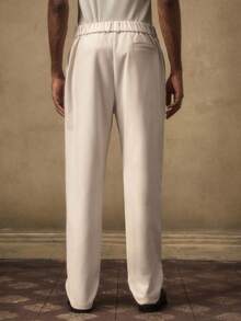 AKNOTIC Business Casual 男士时尚百搭西装裤，秋冬季 - 米色 - 查看 5