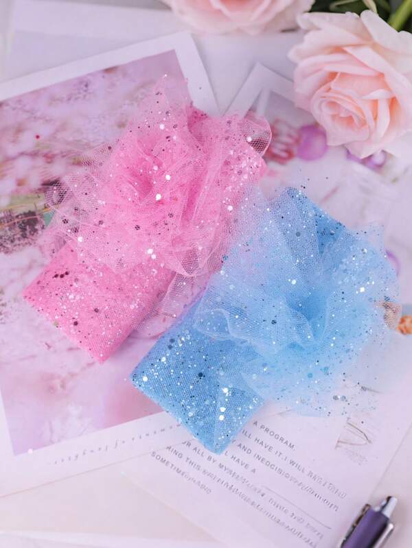 10 Meter glitzernde Tüll-Rolle - ideal für Party-Dekoration, 15 cm breites Pailletten-Mesh-Tüll-Band, für DIY-Basteleien, Tüllröcke, Hochzeitshintergründe, Geburtstags- und Baby-Shower-Bühnendekoration, Nähen und mehr