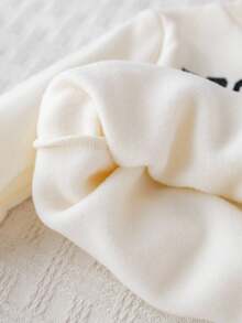 Cozy Pixies 3 件套男婴/女婴字母印花柔软针织连帽长袖运动衫、松紧腰运动裤和无袖羊毛背心套装 - 彩色 - 查看 9