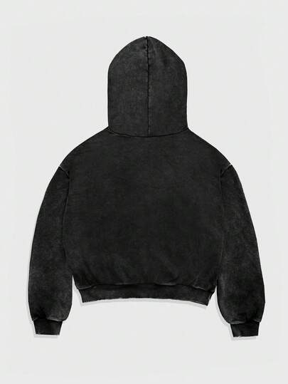 Street Life Men's Vintage Distressed Pocket Hoodie, Street Fashion, Fall