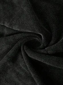 ROMWE MEN Casual 男士复古水洗雪花铆钉装饰短袖T恤，2000年代风格 - 黑色 - 查看 8