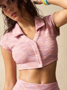 VARSIVA Trainingsanzug für Frauen, buntes kurzes Crop Top und Mini-Rock Sport Set - Verschiedenfarbig - Übersicht 7