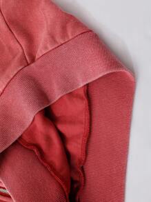 ROMWE MEN Street Life Men's Rhinestone Embellished Hoodie Sweatshirt, Street American Style - Red - View 7