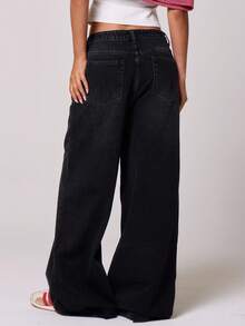 MUSERA Wash Vintage Denim Baggy Oversized Knee Darts Jeans Spring 90's Cute Summer Capsule 2.0 Concert Fall Winter Christmas Thanksgiving Chic